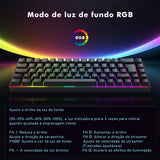Teclado Mecânico COIBEU RGB — Switch Vermelho