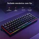 Teclado Mecânico COIBEU RGB — Switch Vermelho