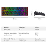 Teclado Mecânico COIBEU RGB — Switch Vermelho
